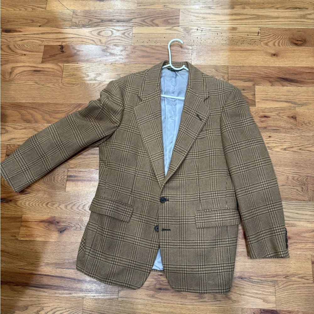 Men's Brown Plaid Blazer